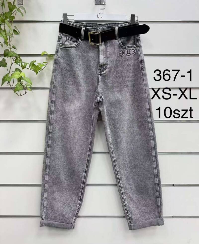 Spodnie damskie jeansy Roz XS-XL, 1 Kolor Paczka 10 szt